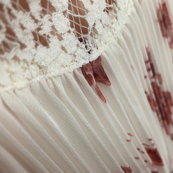 Free People Gardenia Combo Tent Pleated Lace Dress - Picture 6 of 8